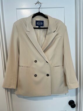 Double-Breasted oversized Tan Blazer